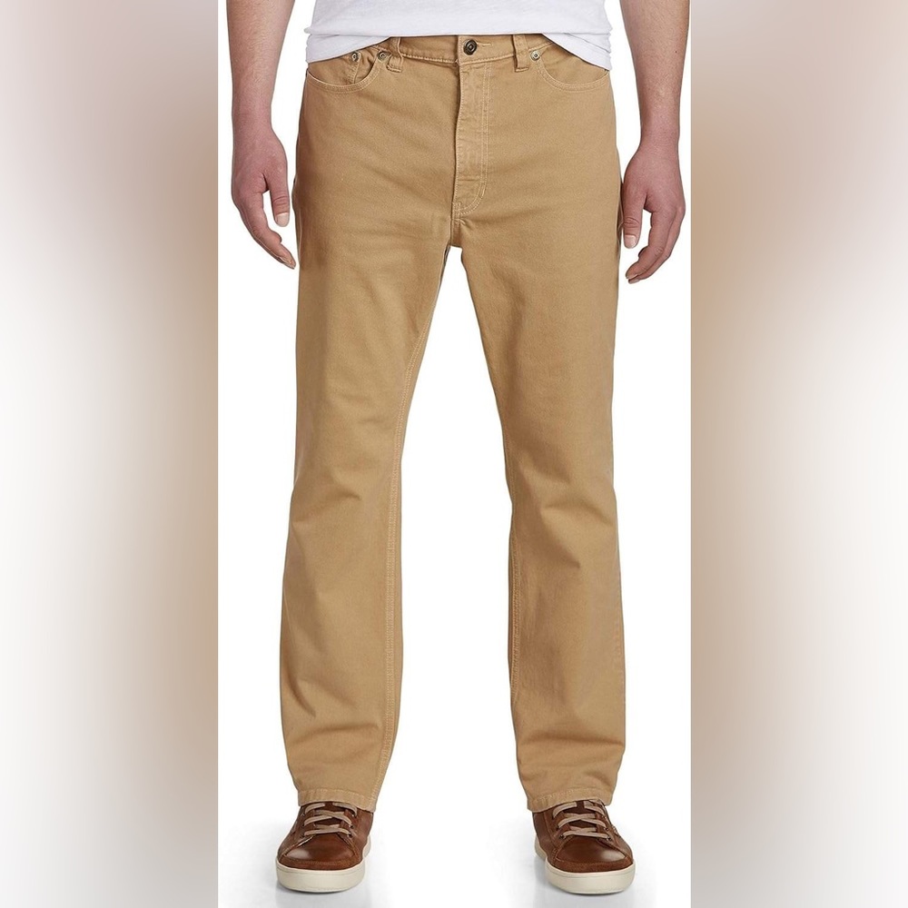 True Nation By DXL Big and Tall Athletic Fit Jeans Khaki Tan Size 42 x 30